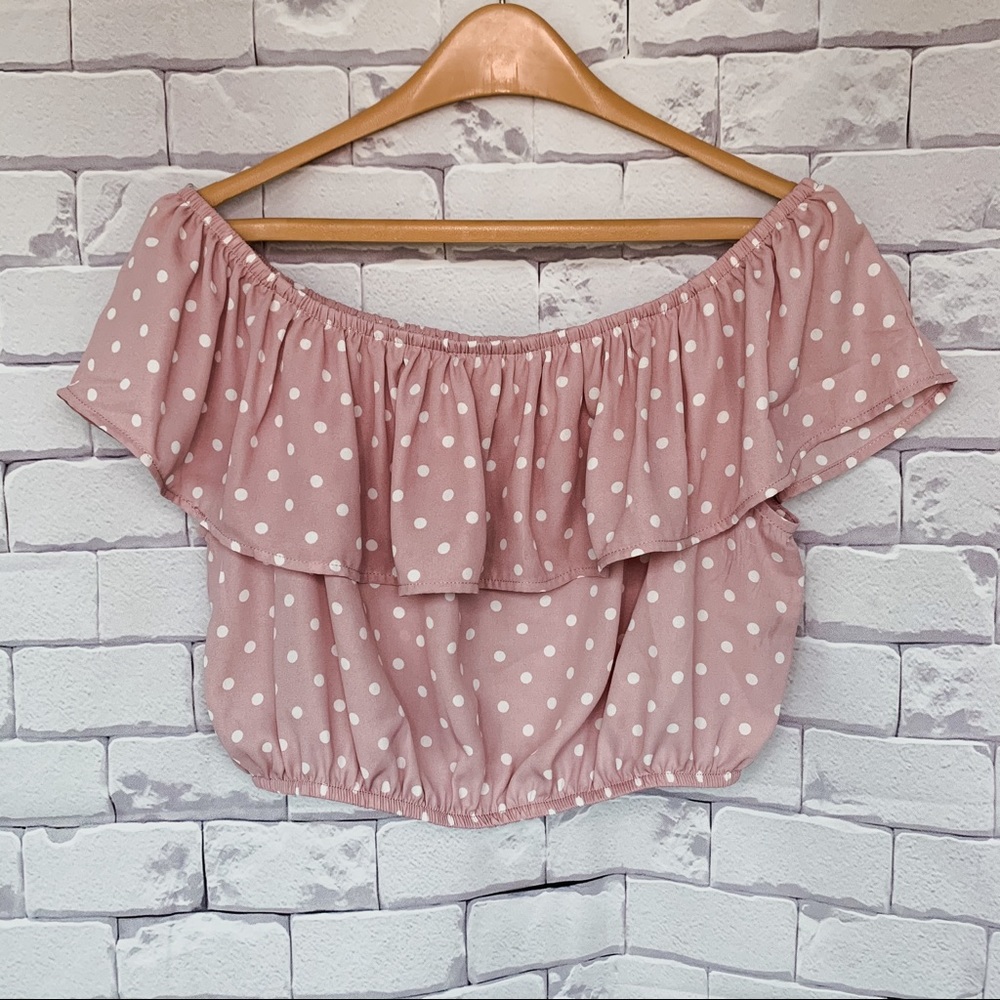 Off the shoulder crop top